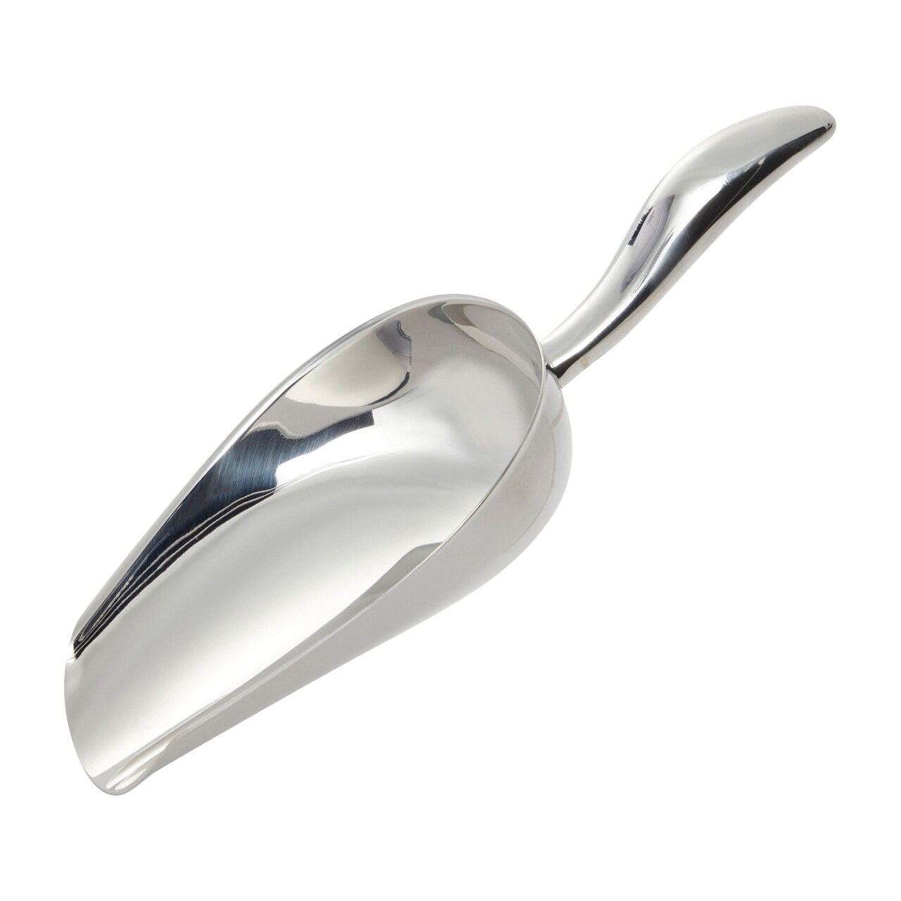 6oz Stainless Steel Scoop for Ice Bucket, Small Silver Metal Scoop for Flour, Kitchen, Bar, Candy, 9.2 x 3.3 inches
